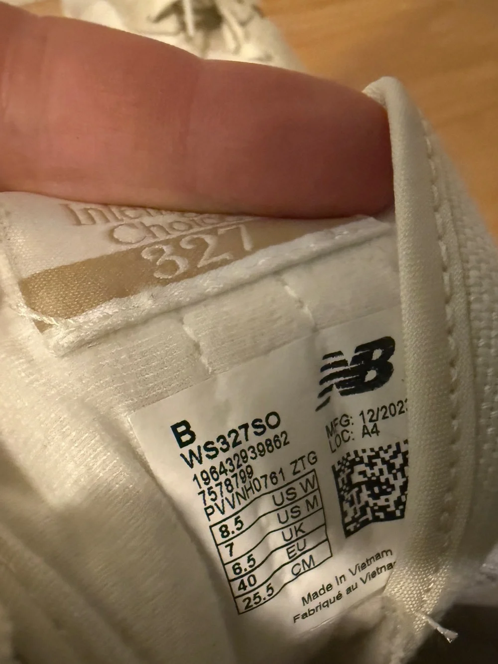 New Balance Cream White Suede & Canvas Athletic Sneakers